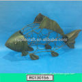 Fish Shape Wine Rack Stand Wrought Iron Home Decoration